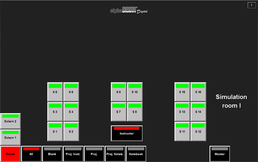 Qatar University Alphadidact Touchscreen Simulation Room